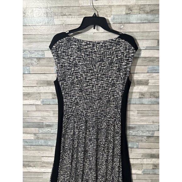 Women’s Lauren Ralph Lauren Sleeveless Dress Black White Plus Size 14 - Picture 11 of 16